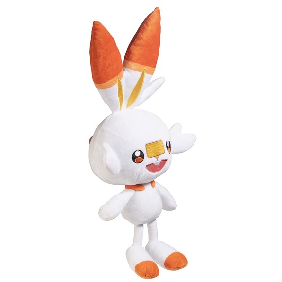 POKÉMON Scorbunny Plush Stuffed Animal Toy, 8 Inch, White - Picture 4 of 5